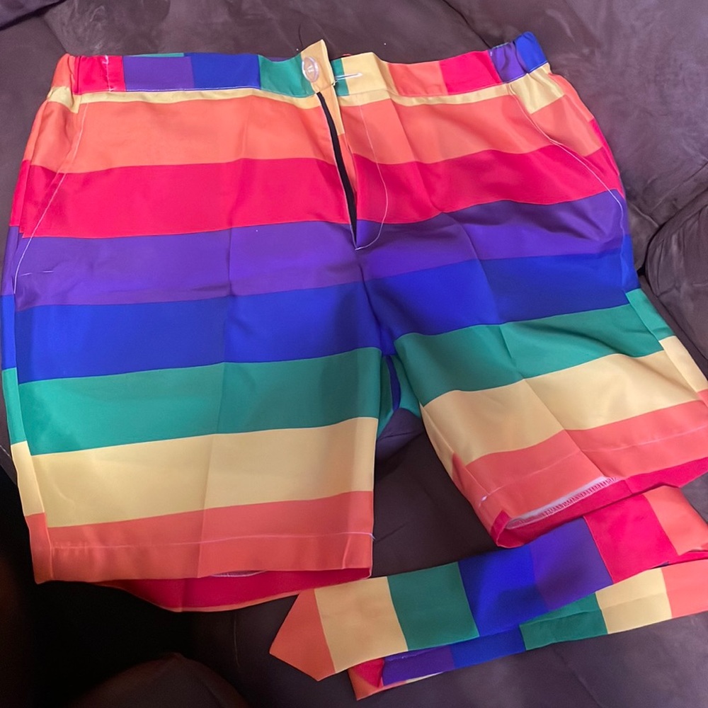 Happy hour rainbow 🌈 she shorts and tie brand new